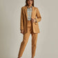 Women Regular Fit Blazer - Brown