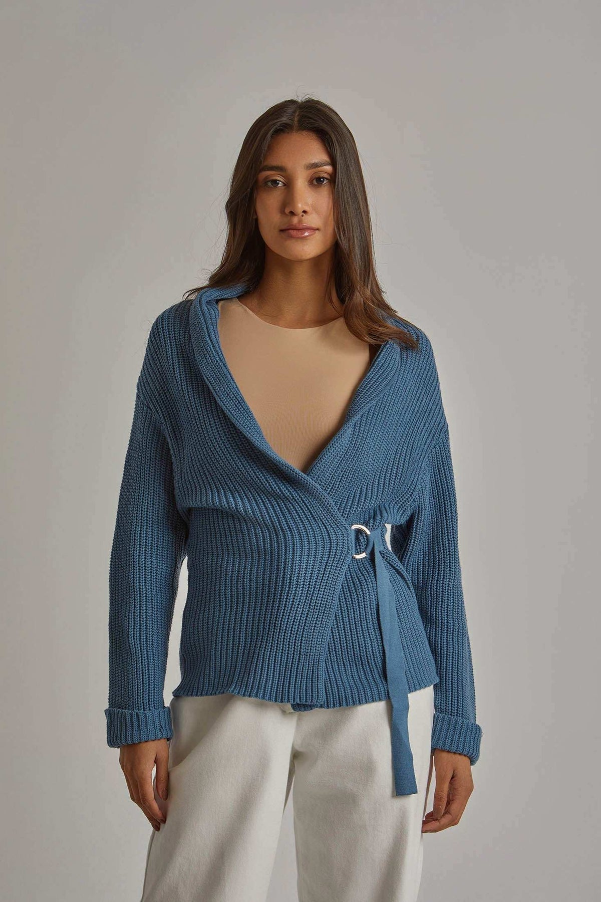 Women Regular Fit Cardigan - Blue
