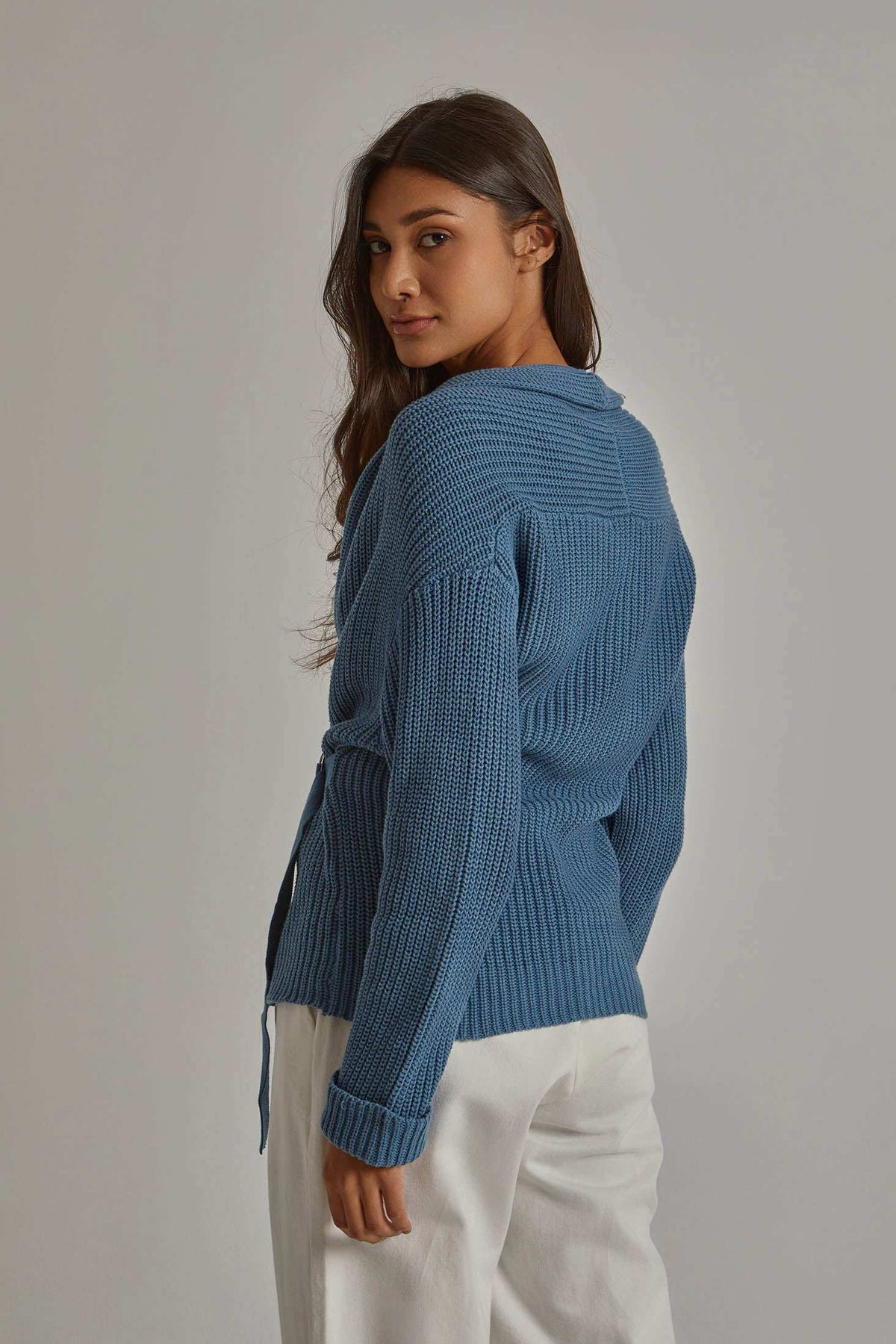 Women Regular Fit Cardigan - Blue