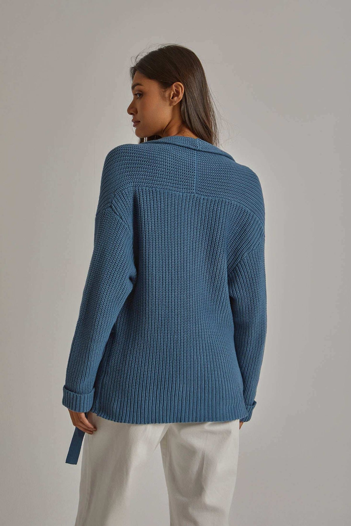 Women Regular Fit Cardigan - Blue