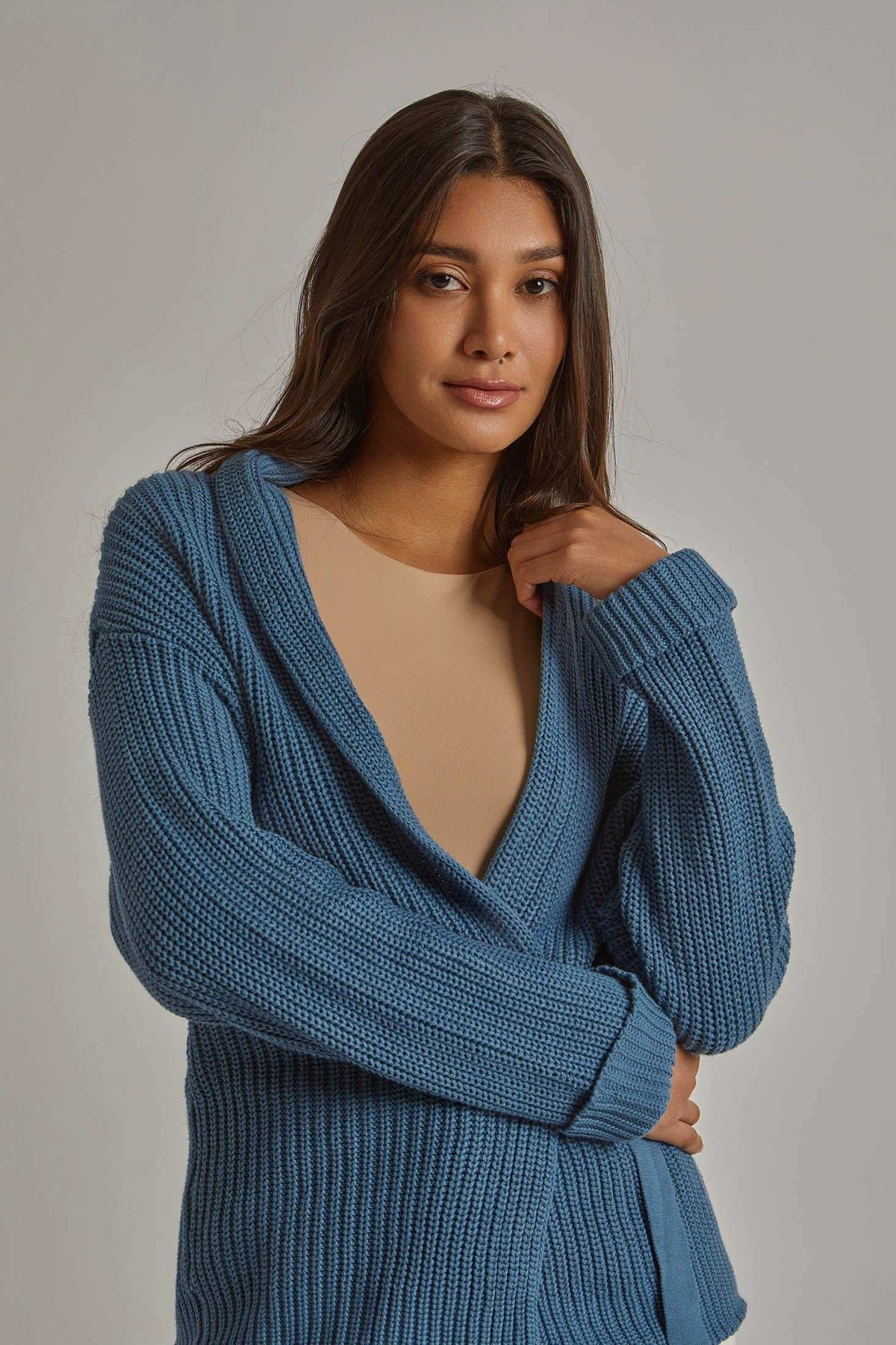 Women Regular Fit Cardigan - Blue