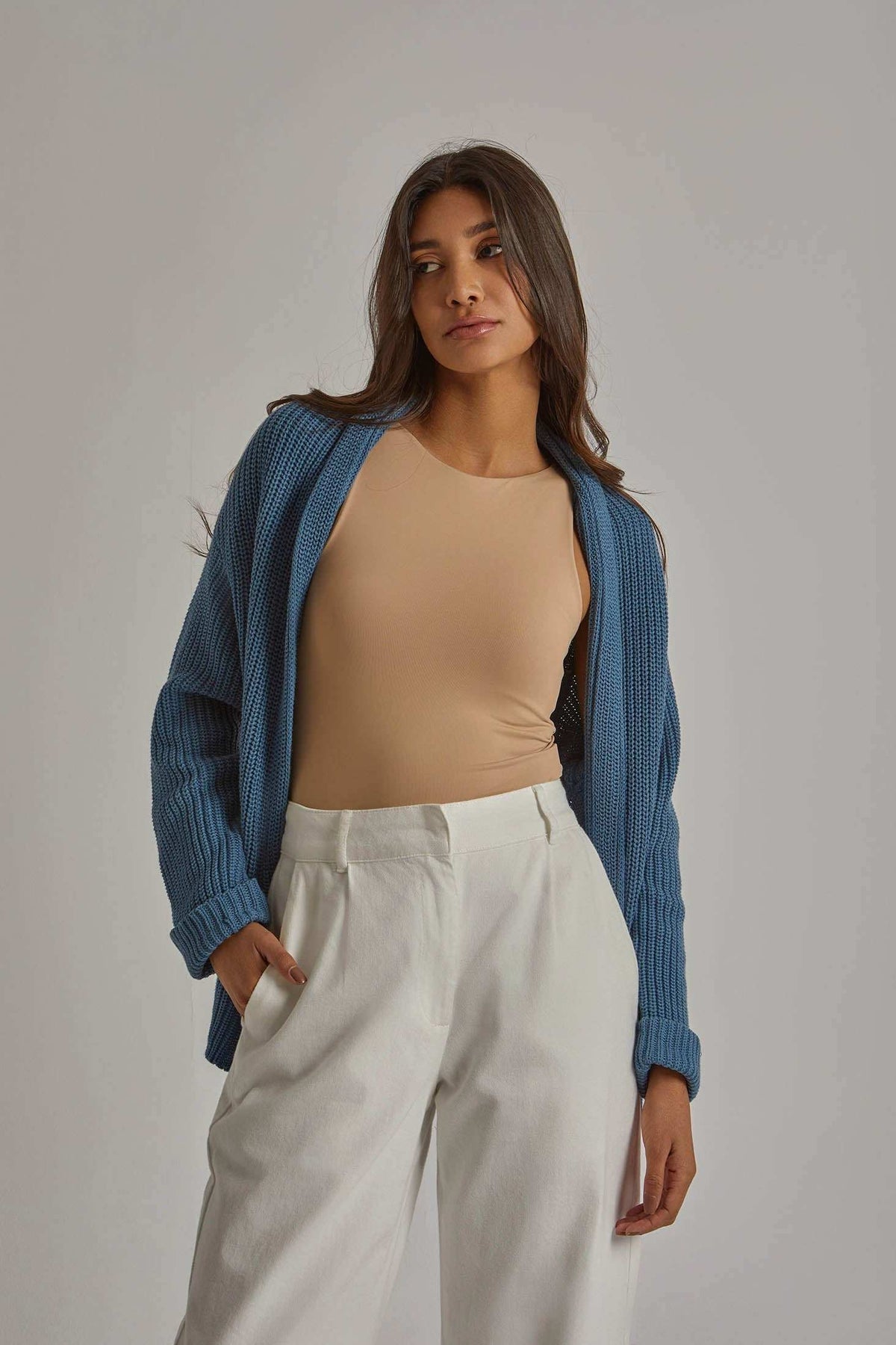 Women Regular Fit Cardigan - Blue