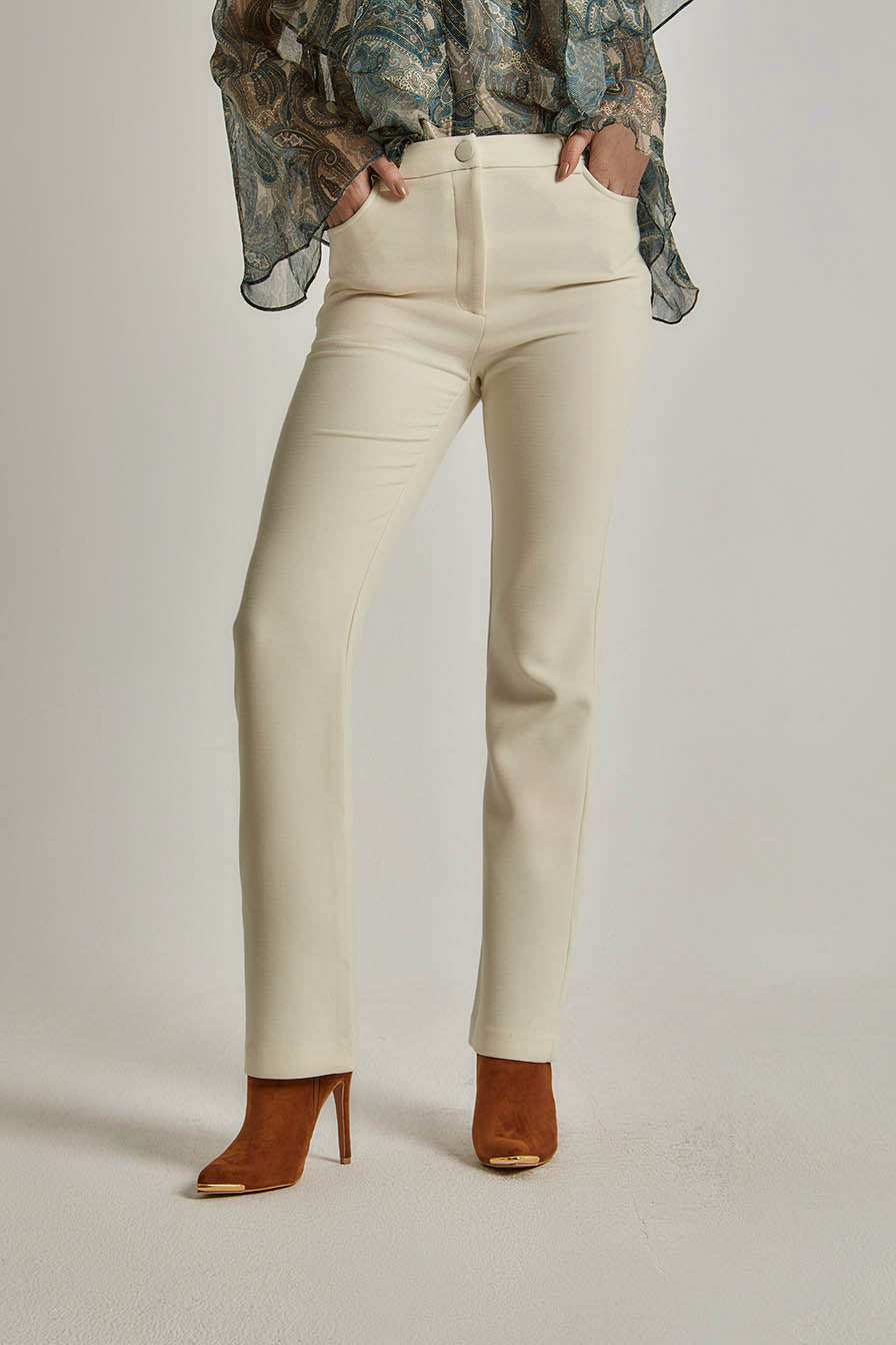 Women Regular Fit Pant - White