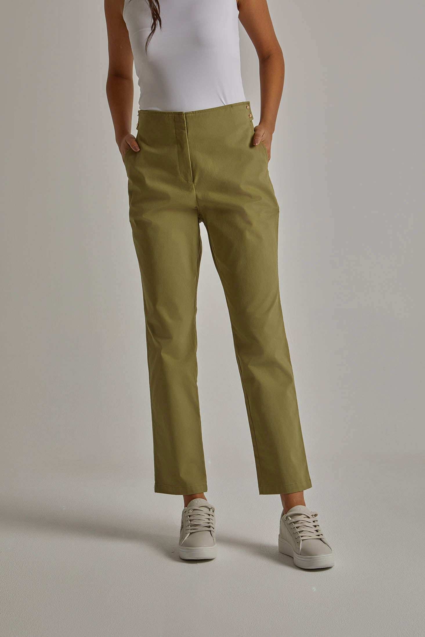 Women Regular Fit Pant - Green