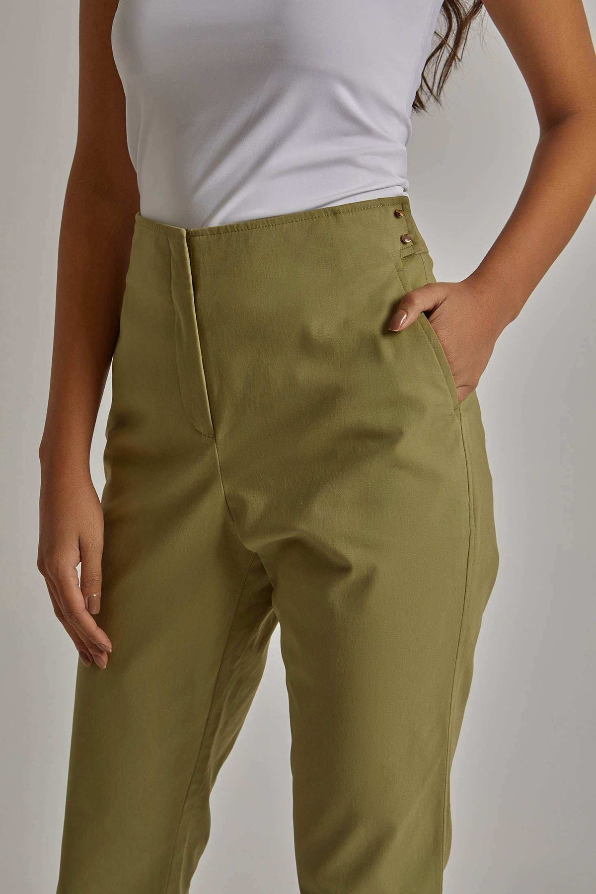 Women Regular Fit Pant - Green