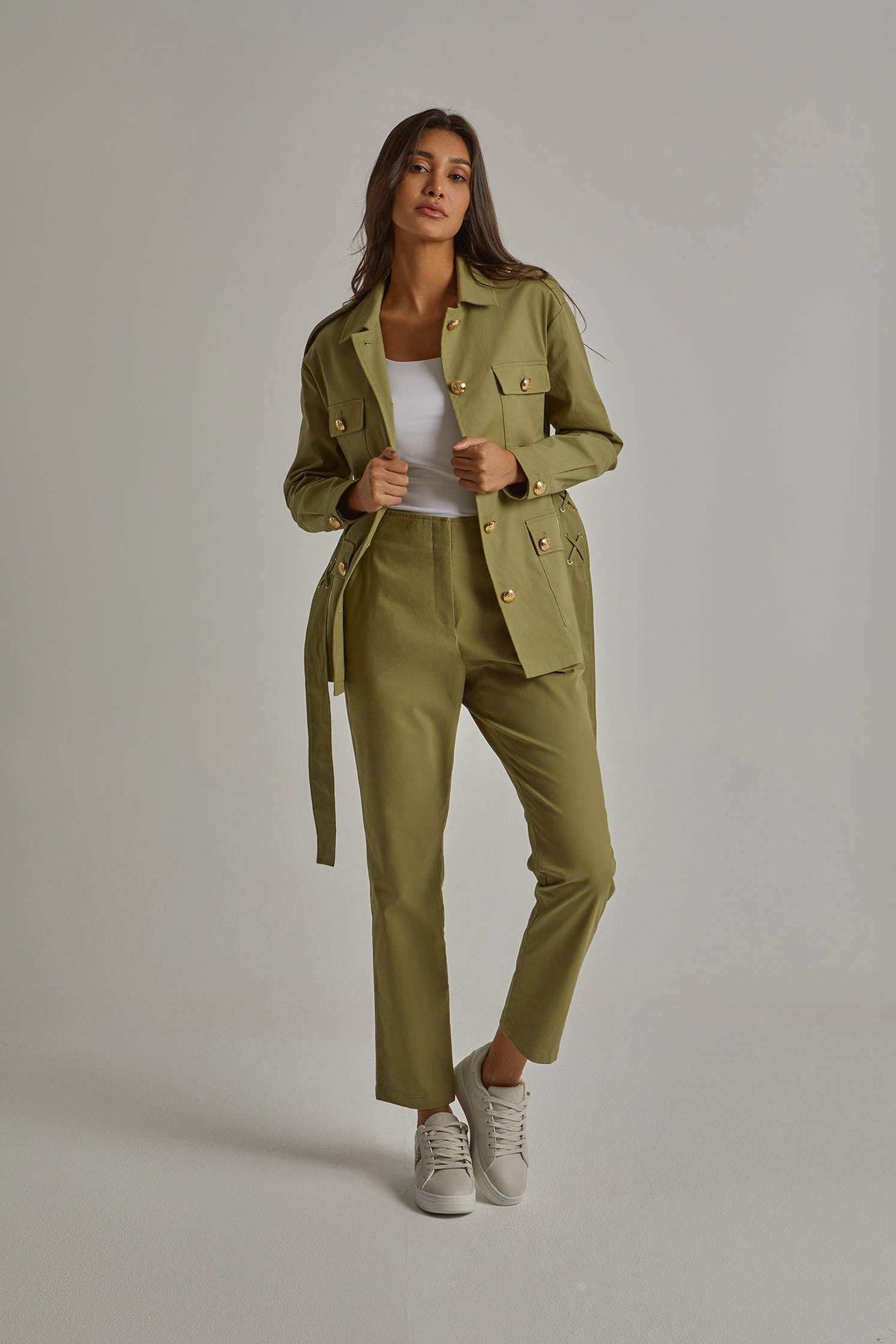 Women Regular Fit Pant - Green