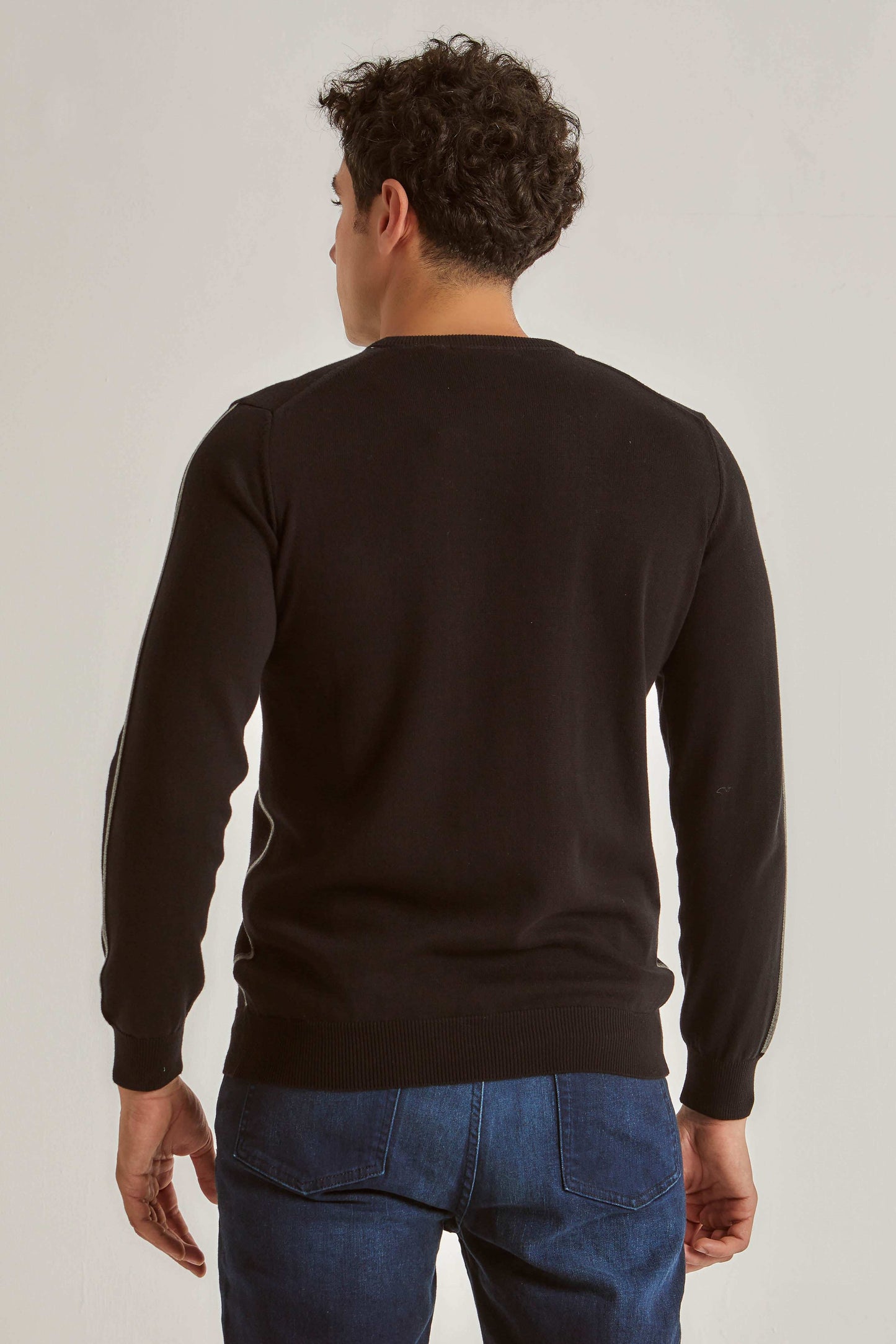 Men Slim Fit Pullover - Black