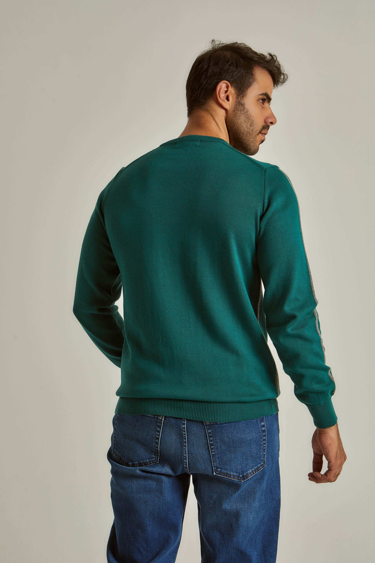 Men Slim Fit Pullover - Blue