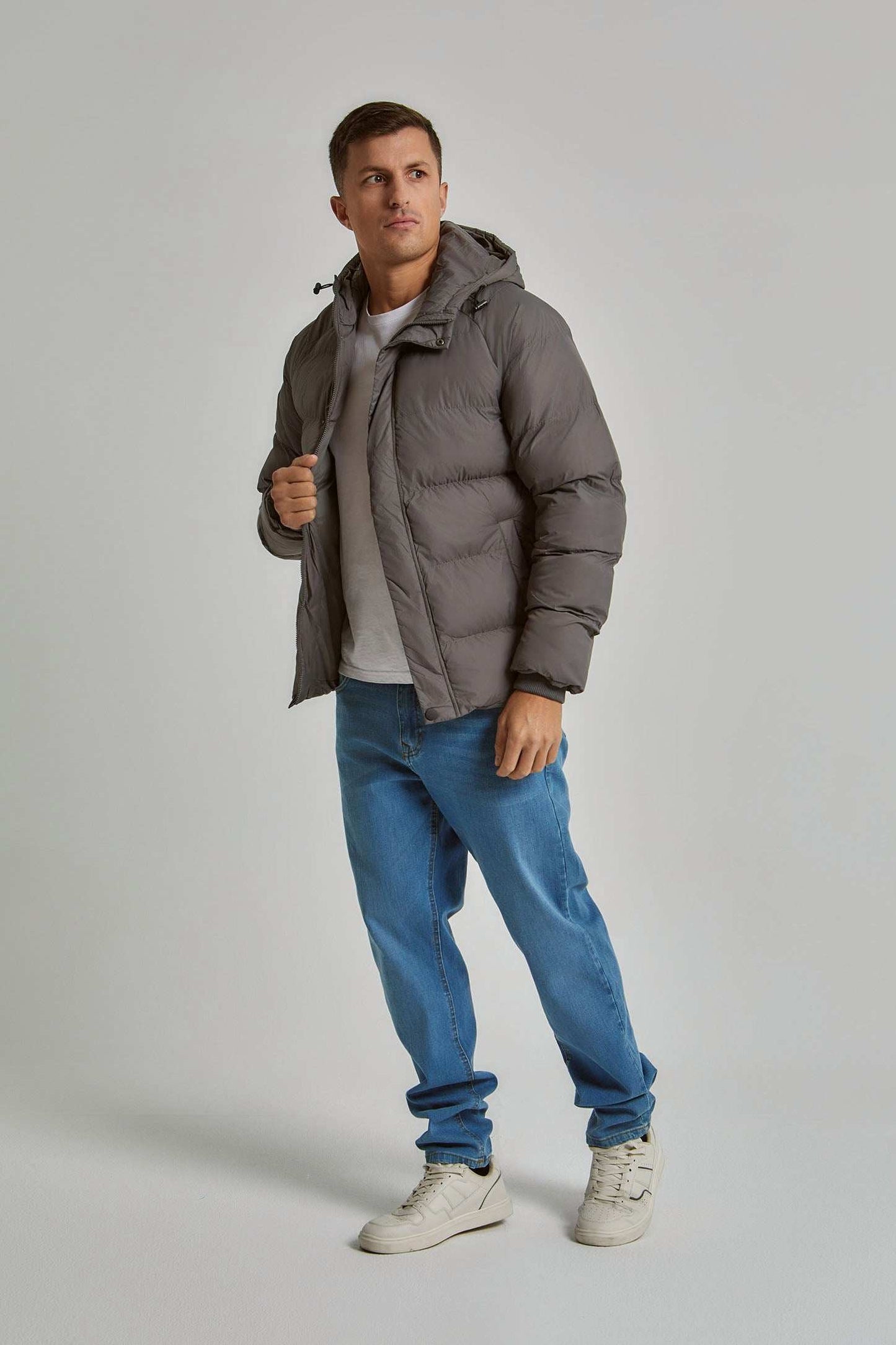 Men Regular Fit Jacket - Grey