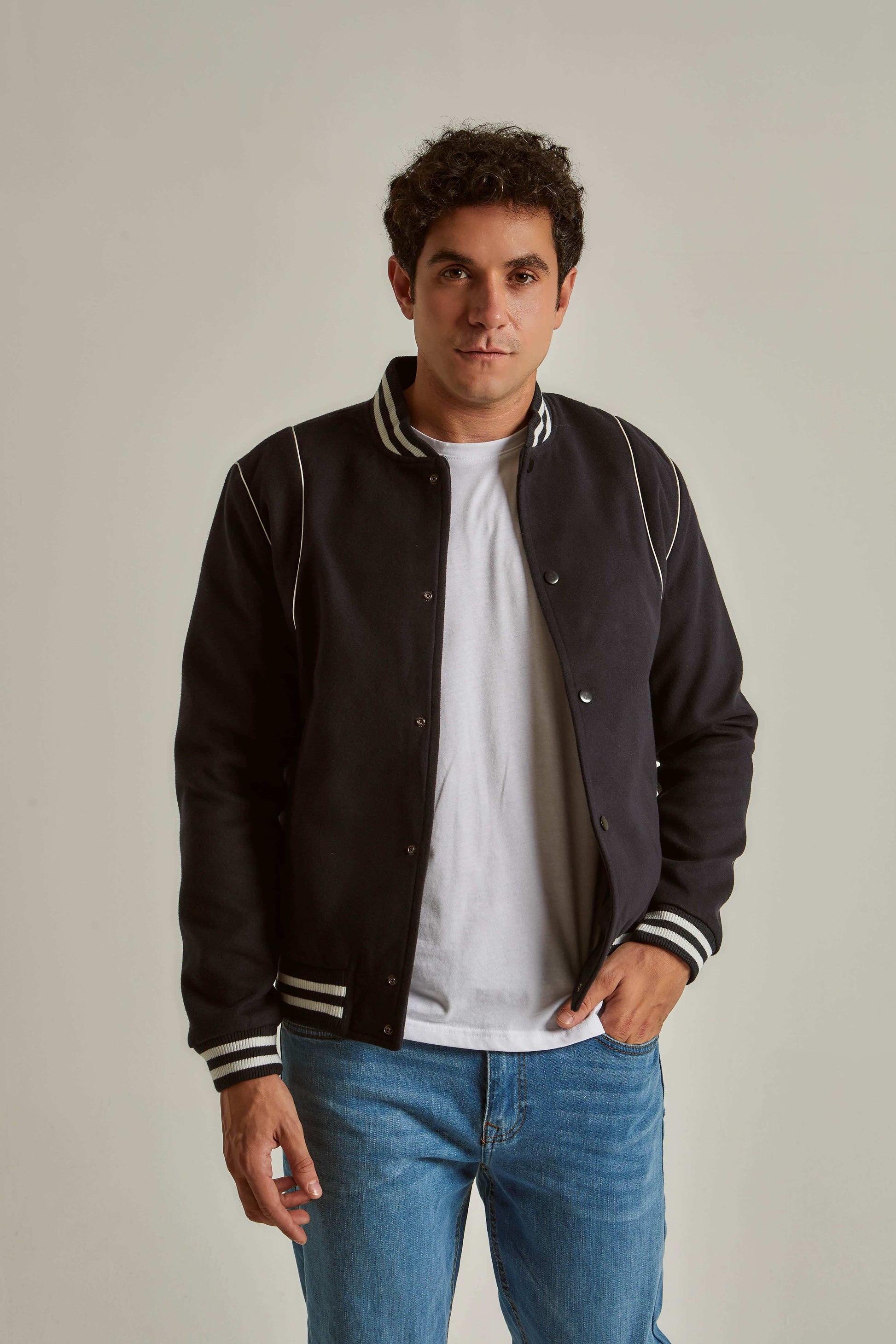 Men Regular Fit Jacket - Black