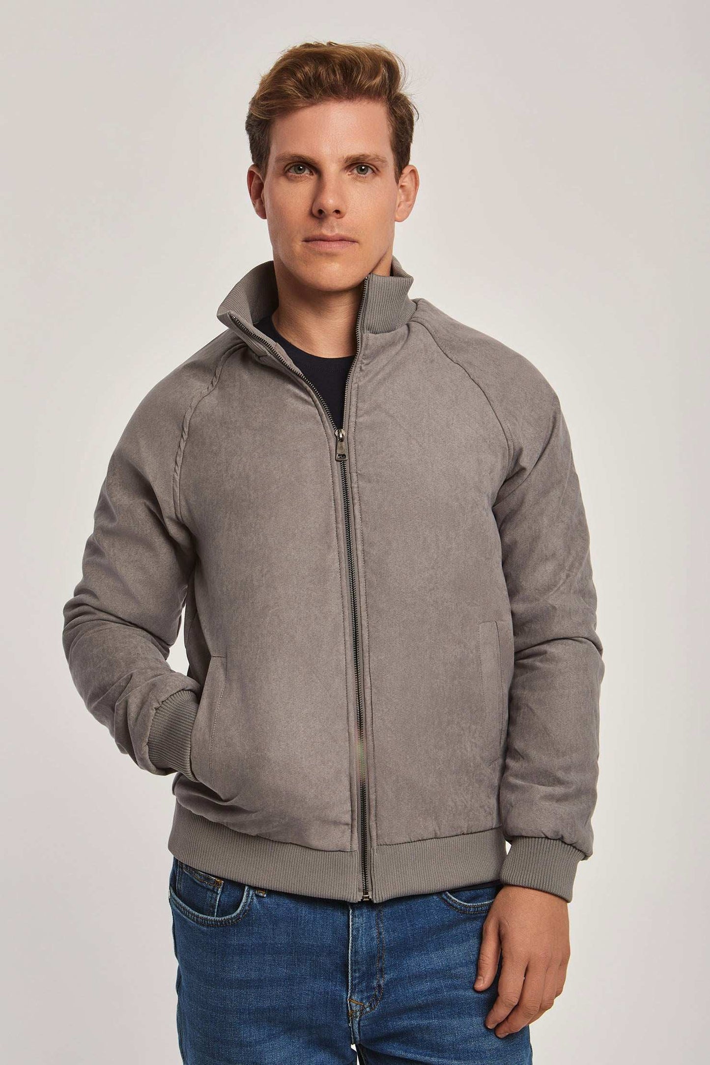 Men Regular Fit Jacket - Grey