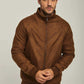 Men Regular Fit Jacket - Brown