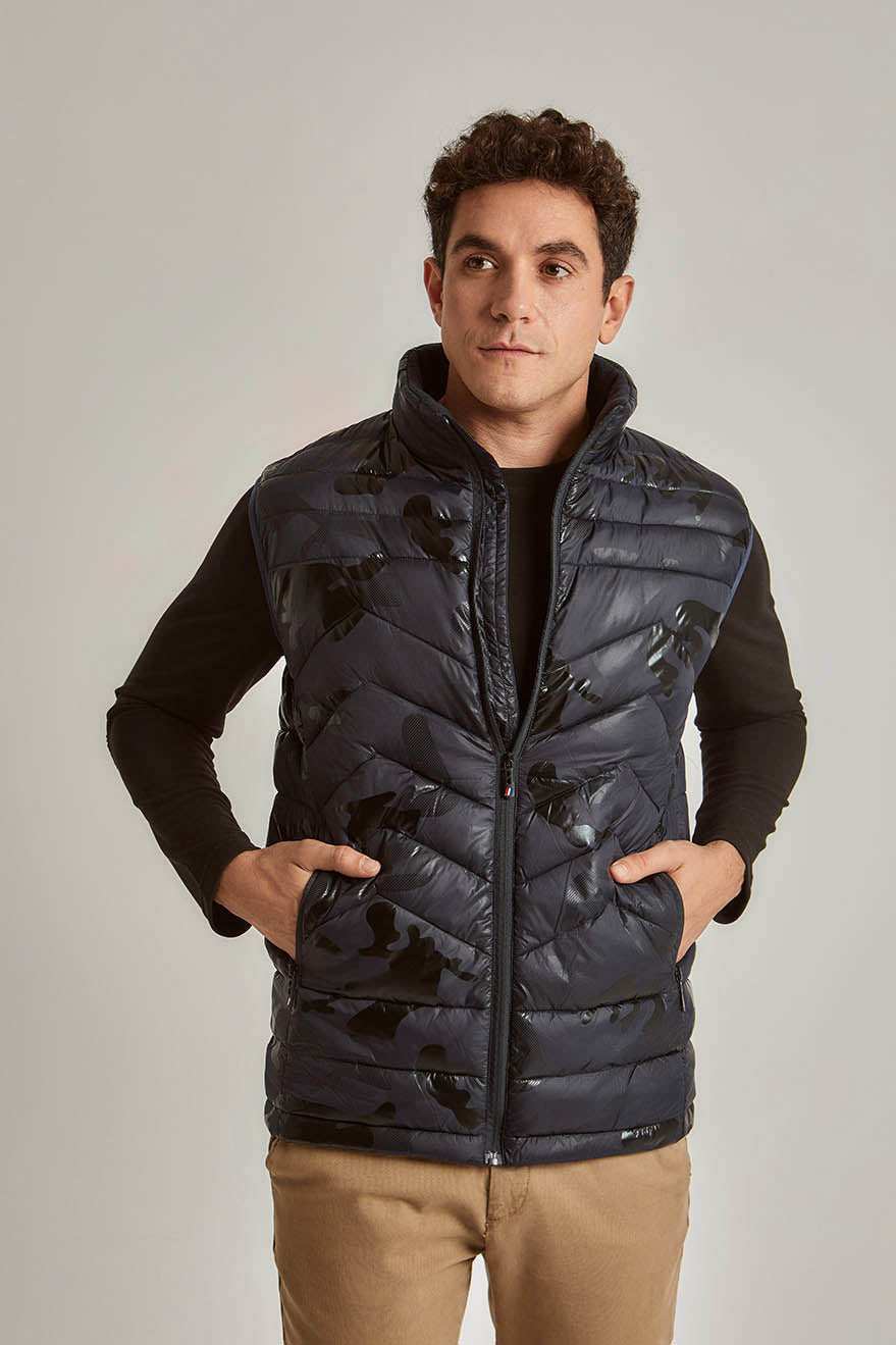 Men Regular Fit Vest - Blue