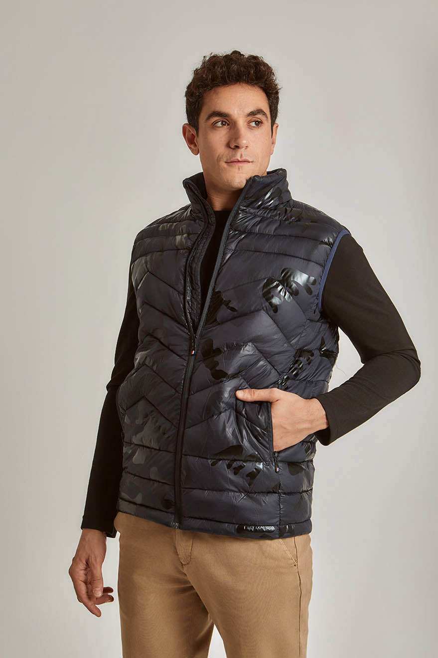 Men Regular Fit Vest - Blue