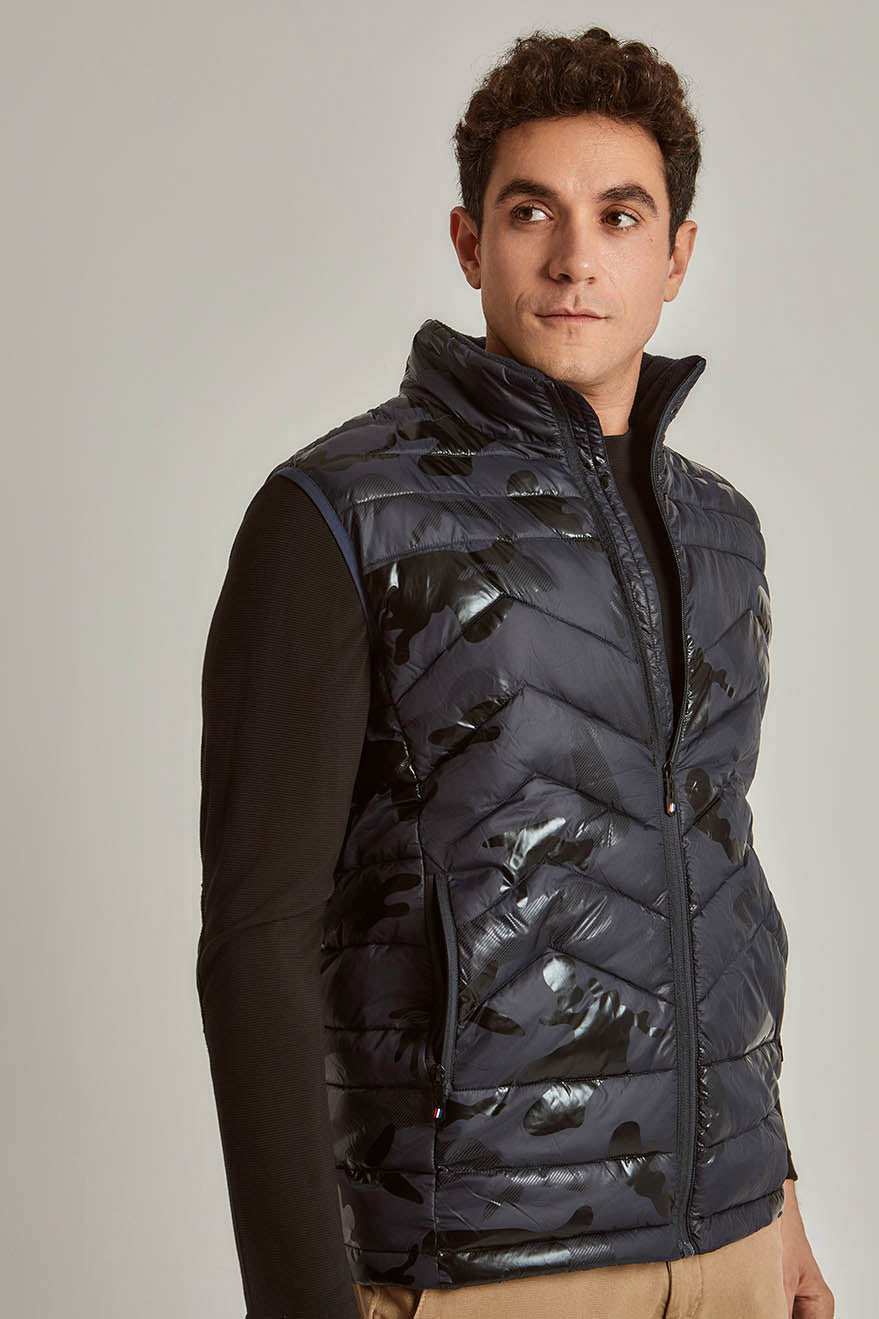 Men Regular Fit Vest - Blue