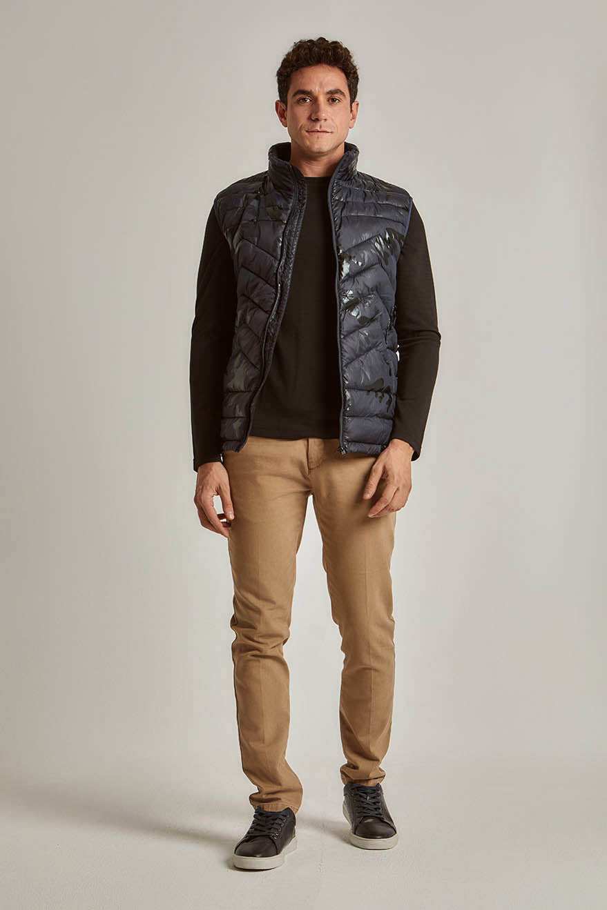Men Regular Fit Vest - Blue
