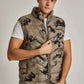 Men Regular Fit Vest - Army Print