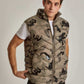 Men Regular Fit Vest - Army Print