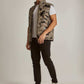 Men Regular Fit Vest - Army Print