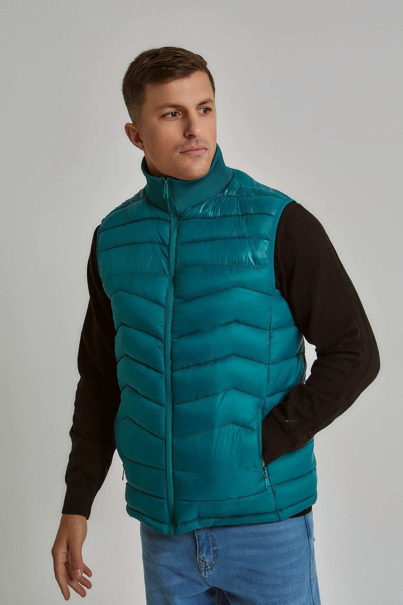 Men Regular Fit Vest - Blue