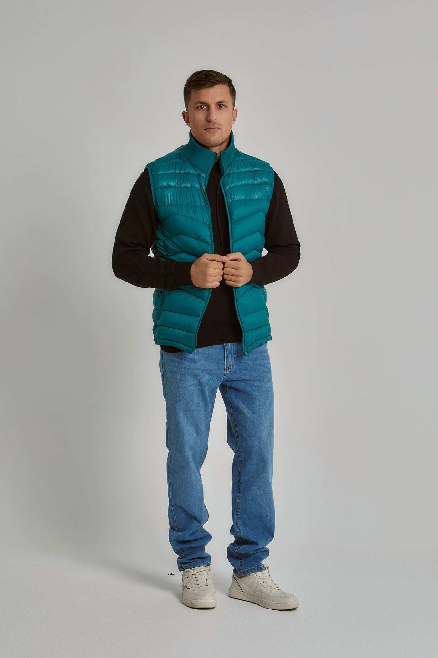 Men Regular Fit Vest - Blue