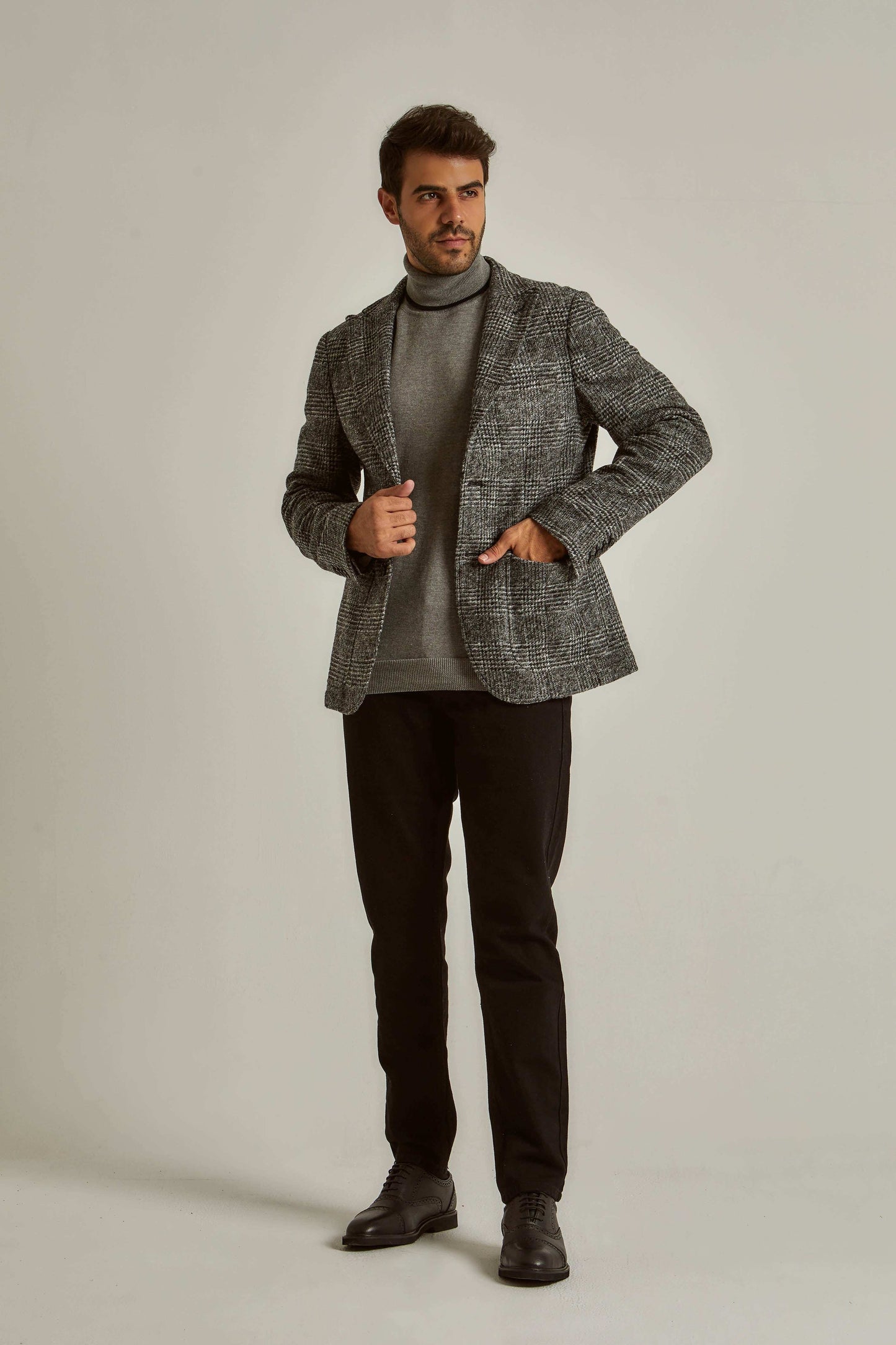 Men Regular Fit Blazer - Black