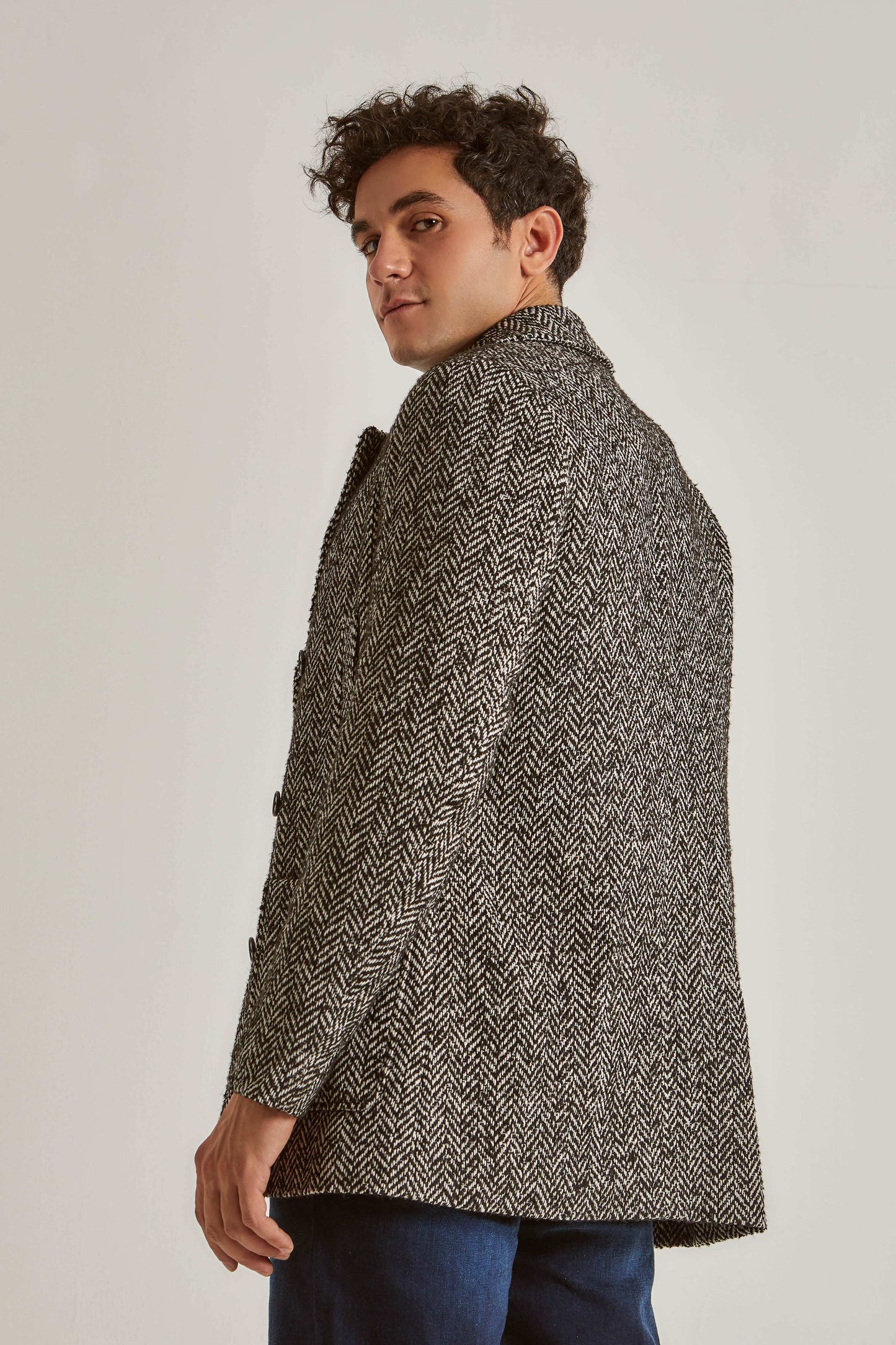 Men Regular Fit Coat - Black