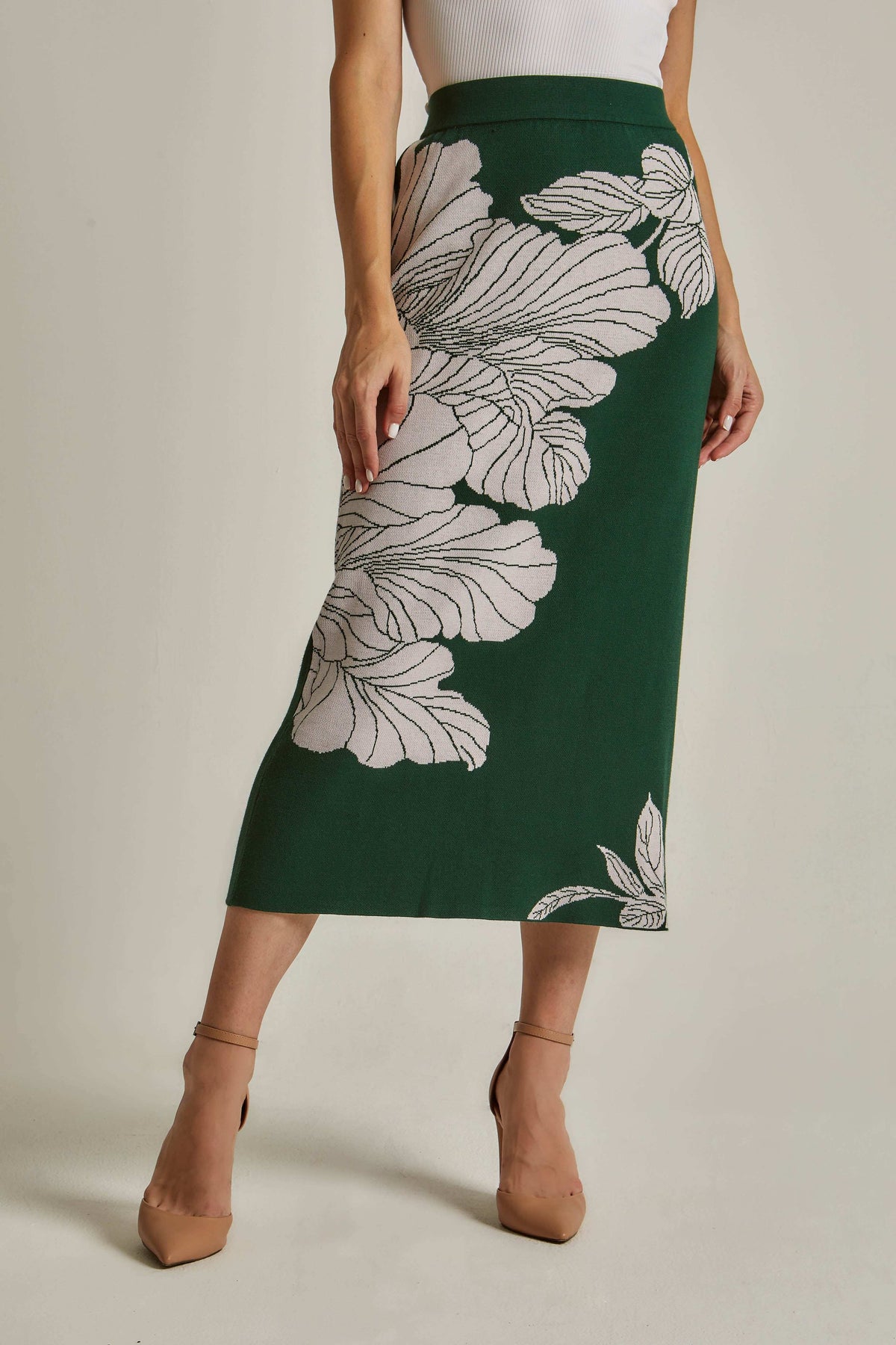 Women Regular Fit Skirt - Printed Green