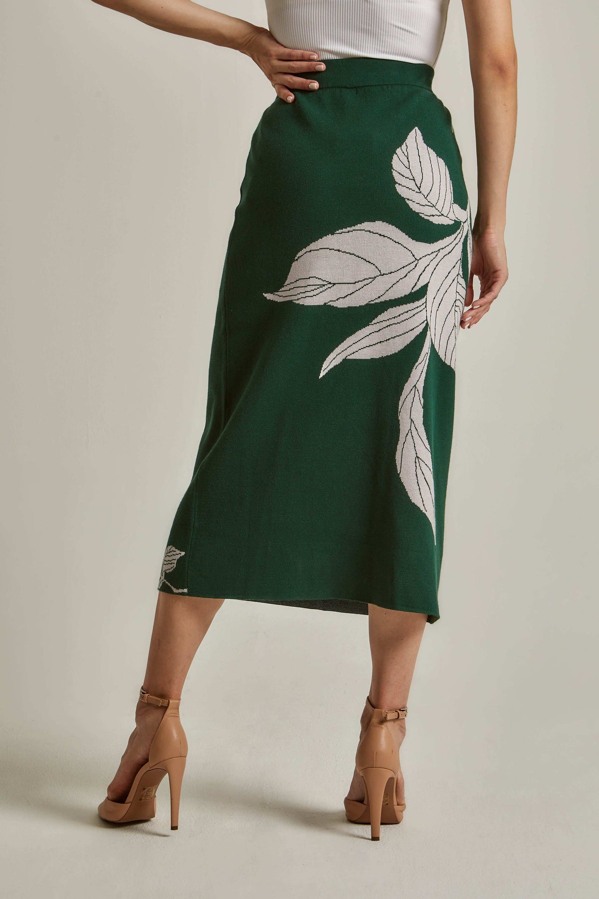 Women Regular Fit Skirt - Printed Green