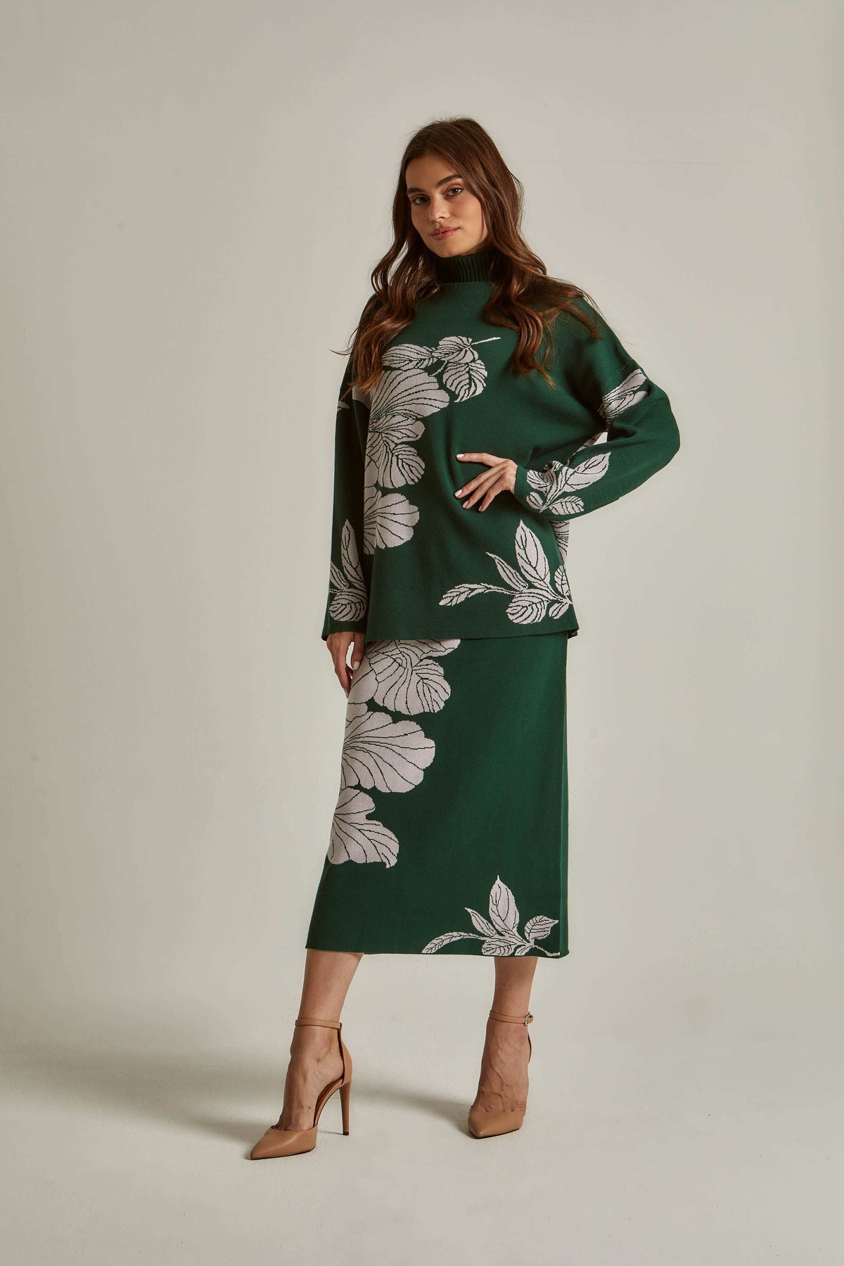 Women Regular Fit Skirt - Printed Green