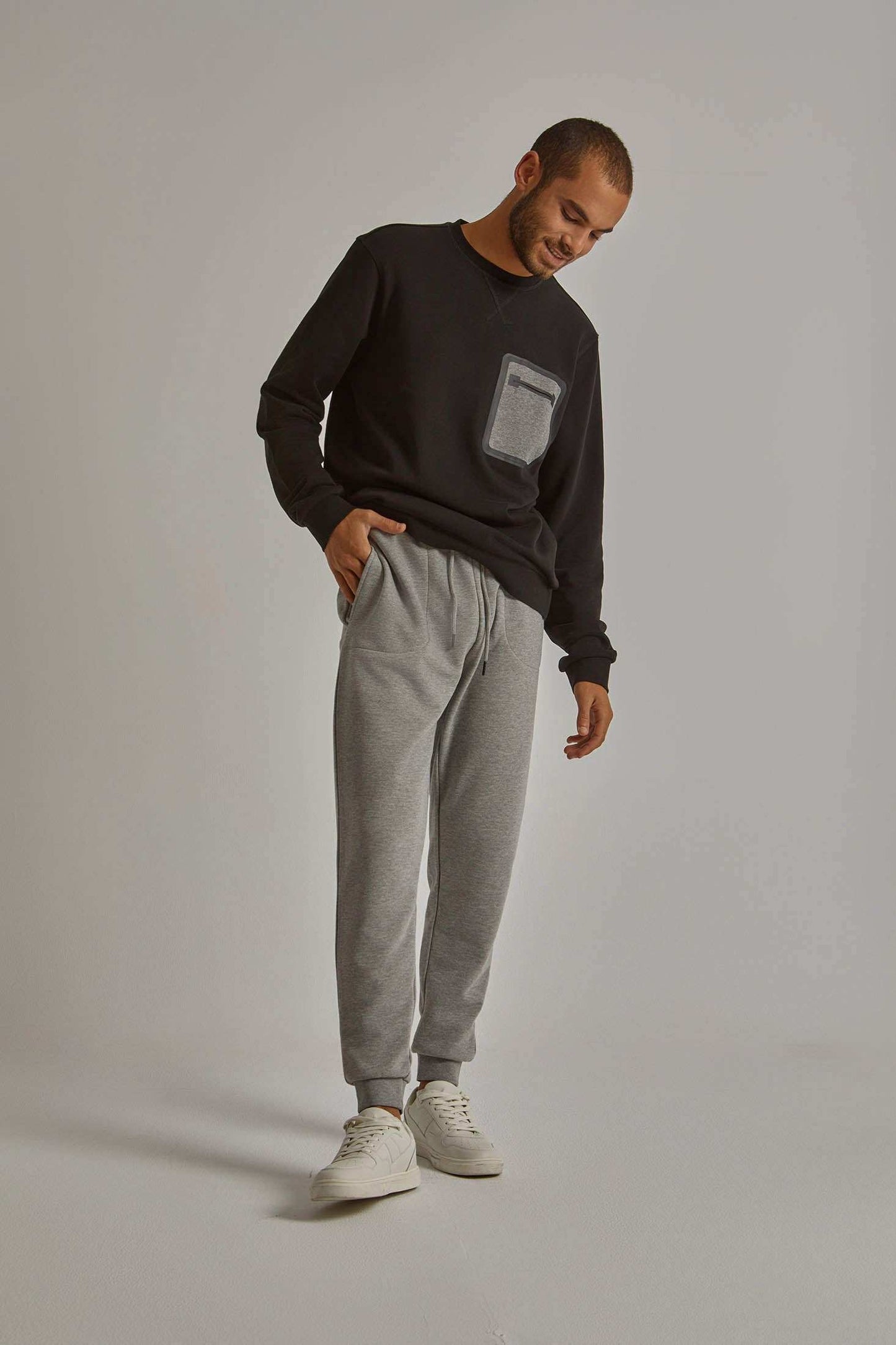 Men Regular Fit Sweat Pant - Grey