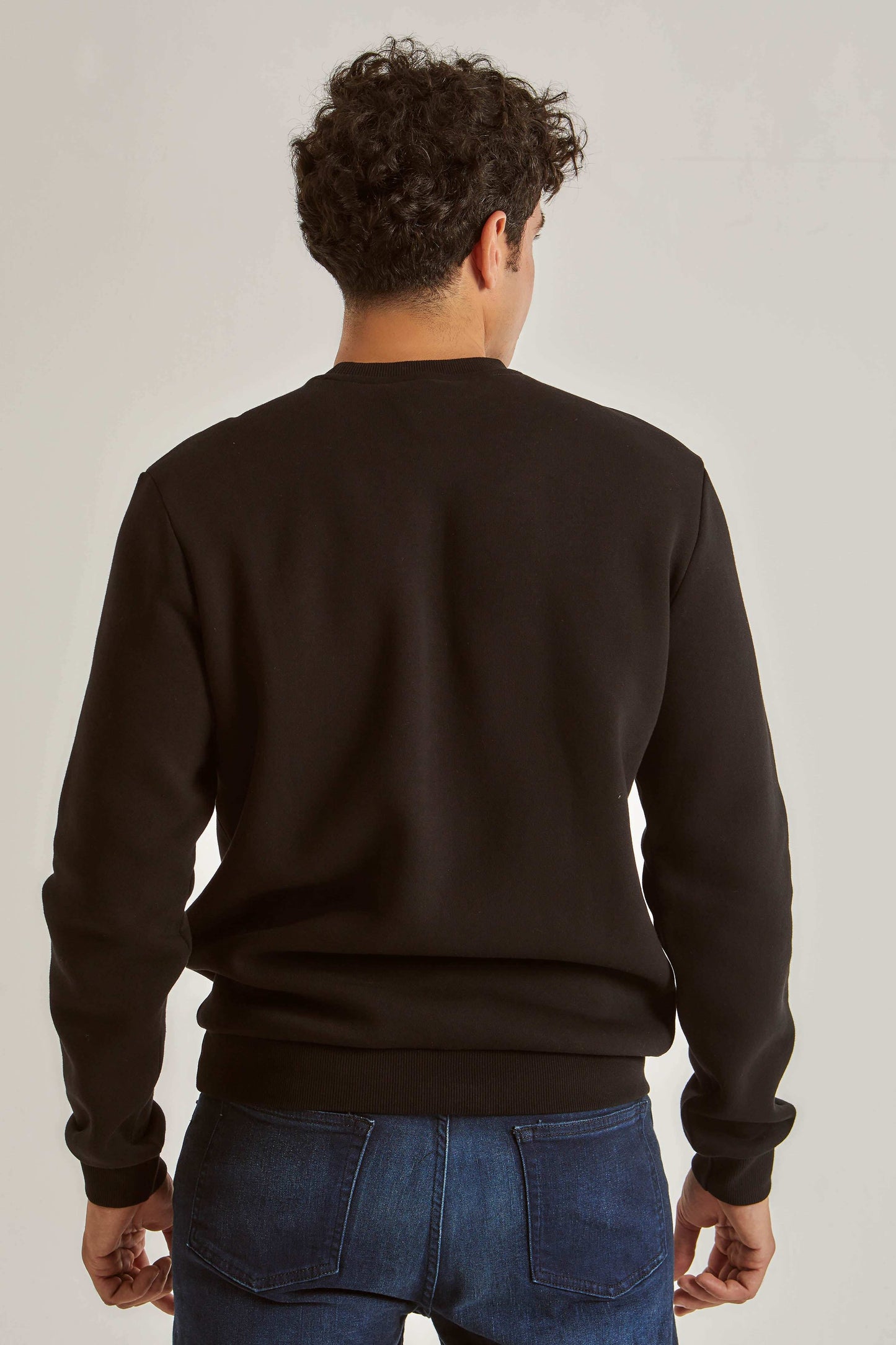 Men Regular Fit Sweat Shirt - Black