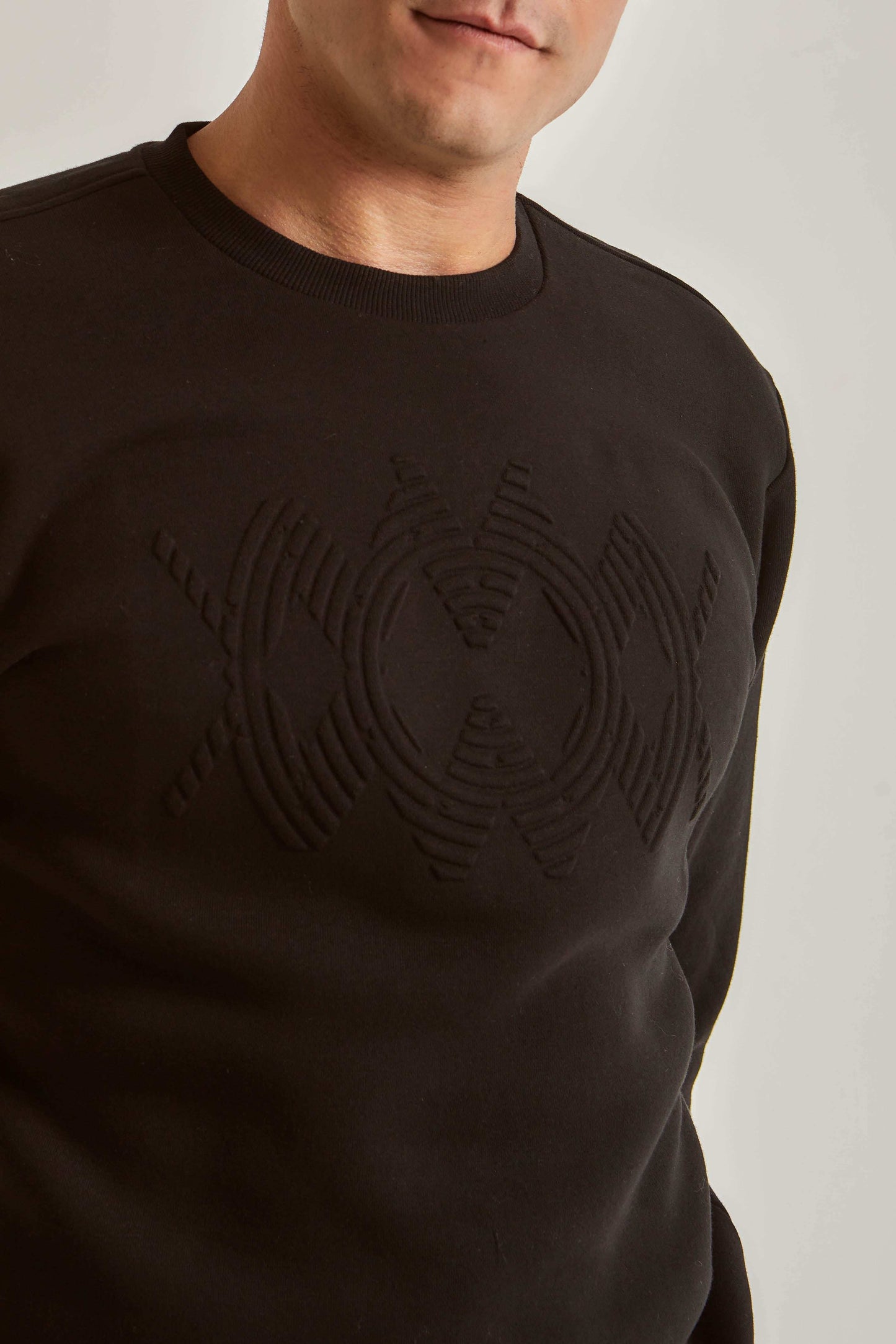 Men Regular Fit Sweat Shirt - Black