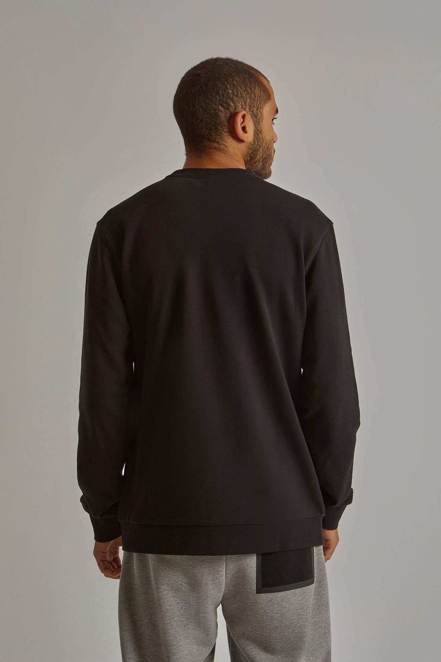 Men Regular Fit Sweat Shirt - Black