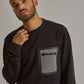 Men Regular Fit Sweat Shirt - Black