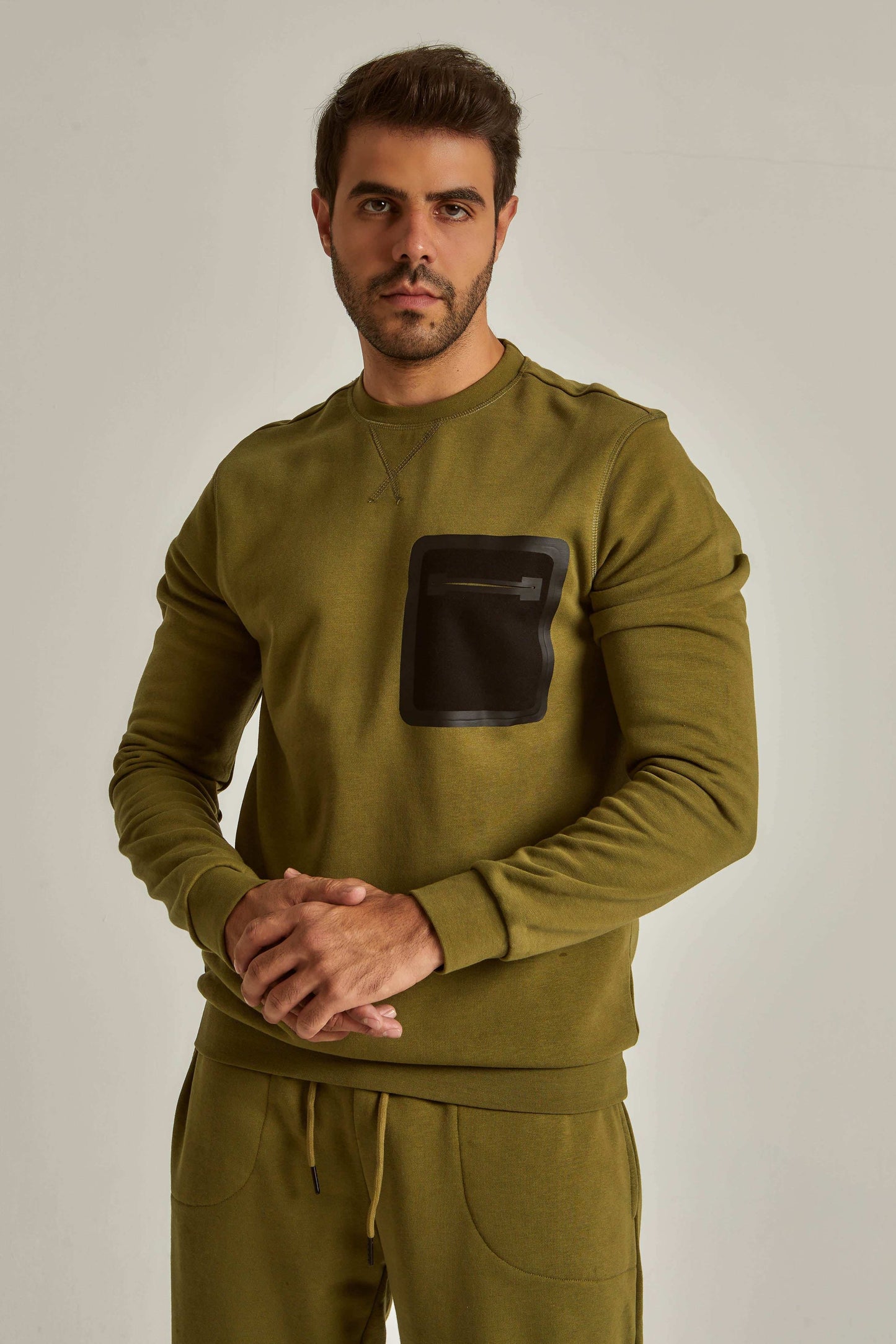 Men Regular Fit Sweat Shirt - Green