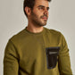 Men Regular Fit Sweat Shirt - Green