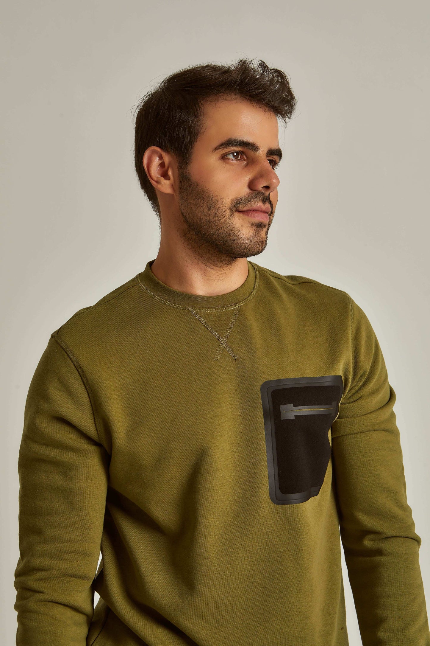 Men Regular Fit Sweat Shirt - Green