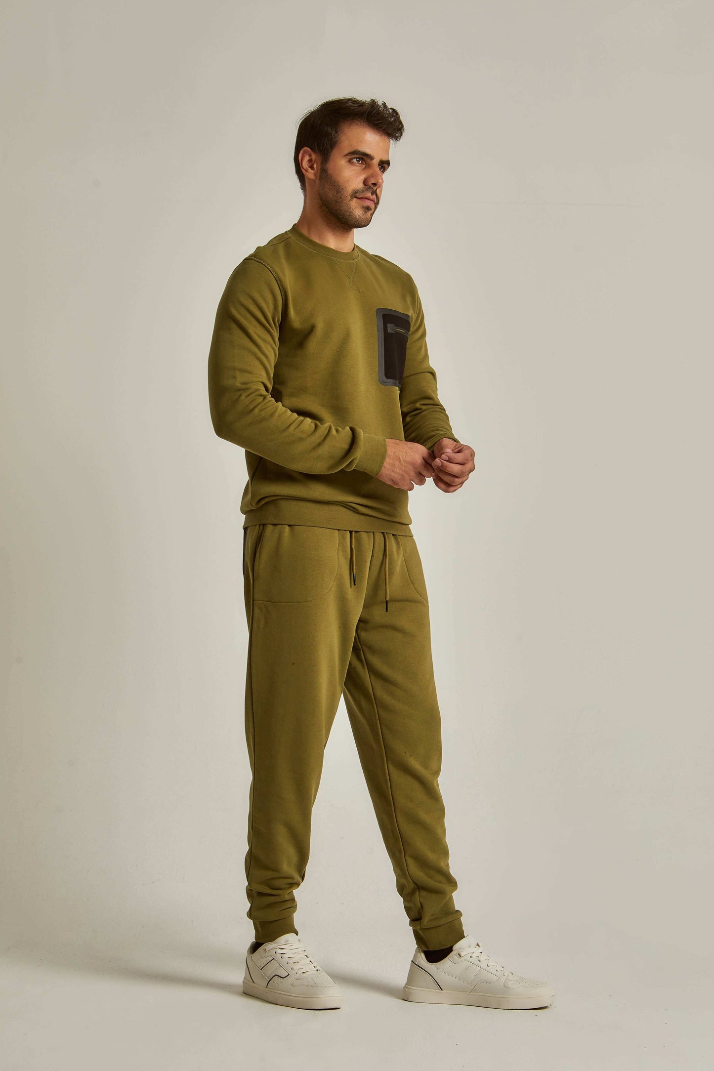 Men Regular Fit Sweat Shirt - Green