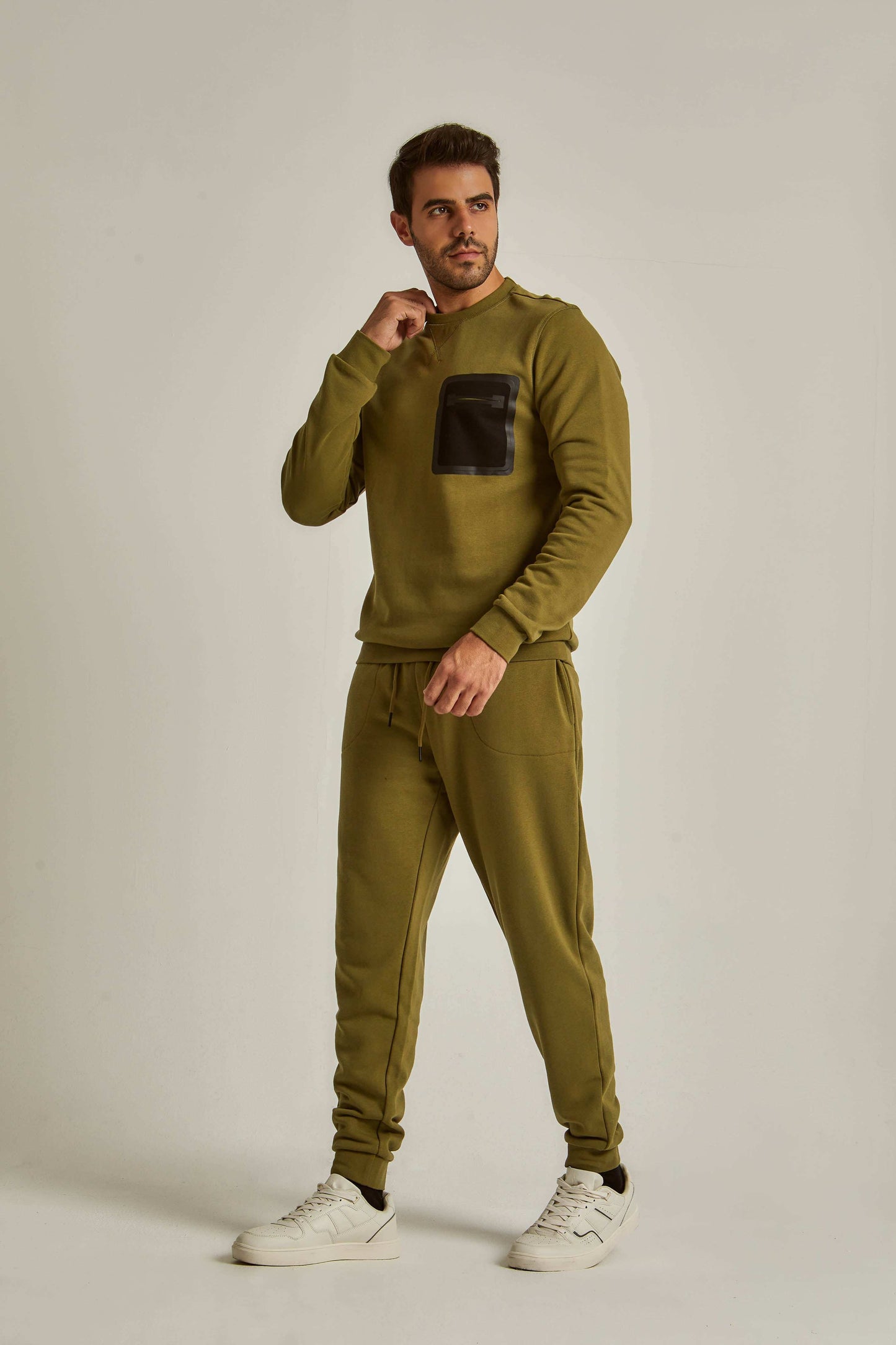 Men Regular Fit Sweat Shirt - Green