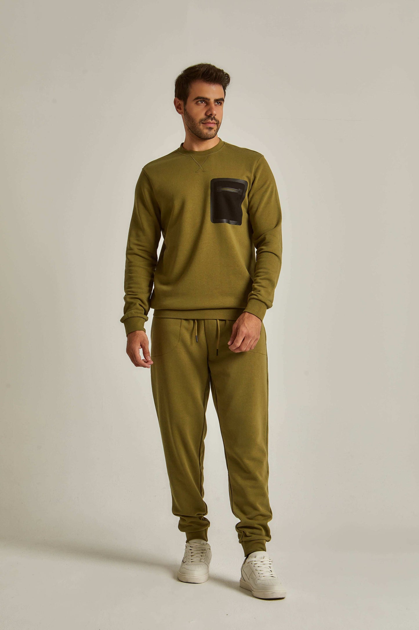 Men Regular Fit Sweat Shirt - Green