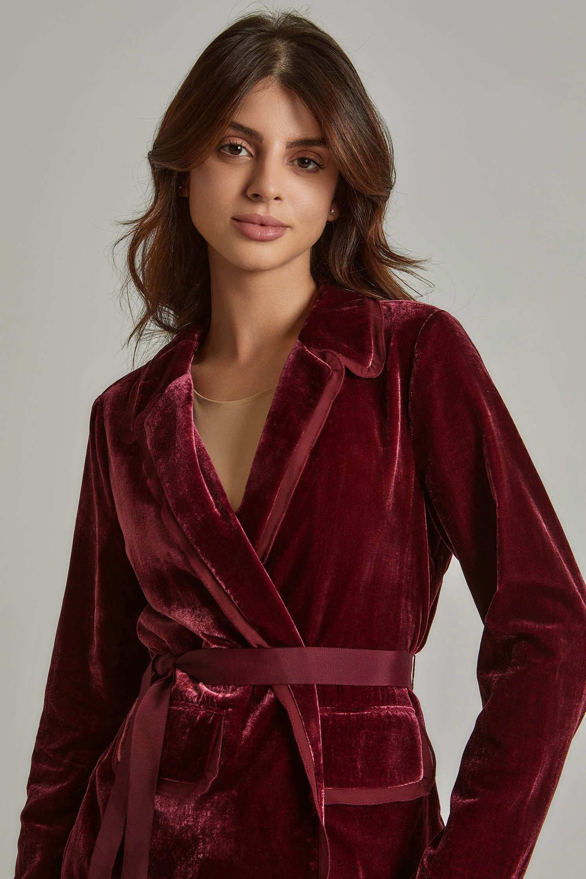 Women Regular Fit Jacket - Burgundy