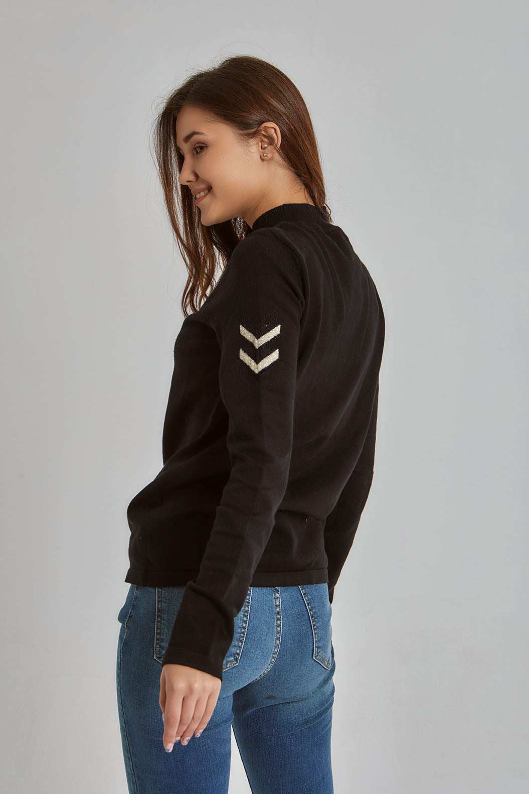 Women Regular Fit Pullover - Black