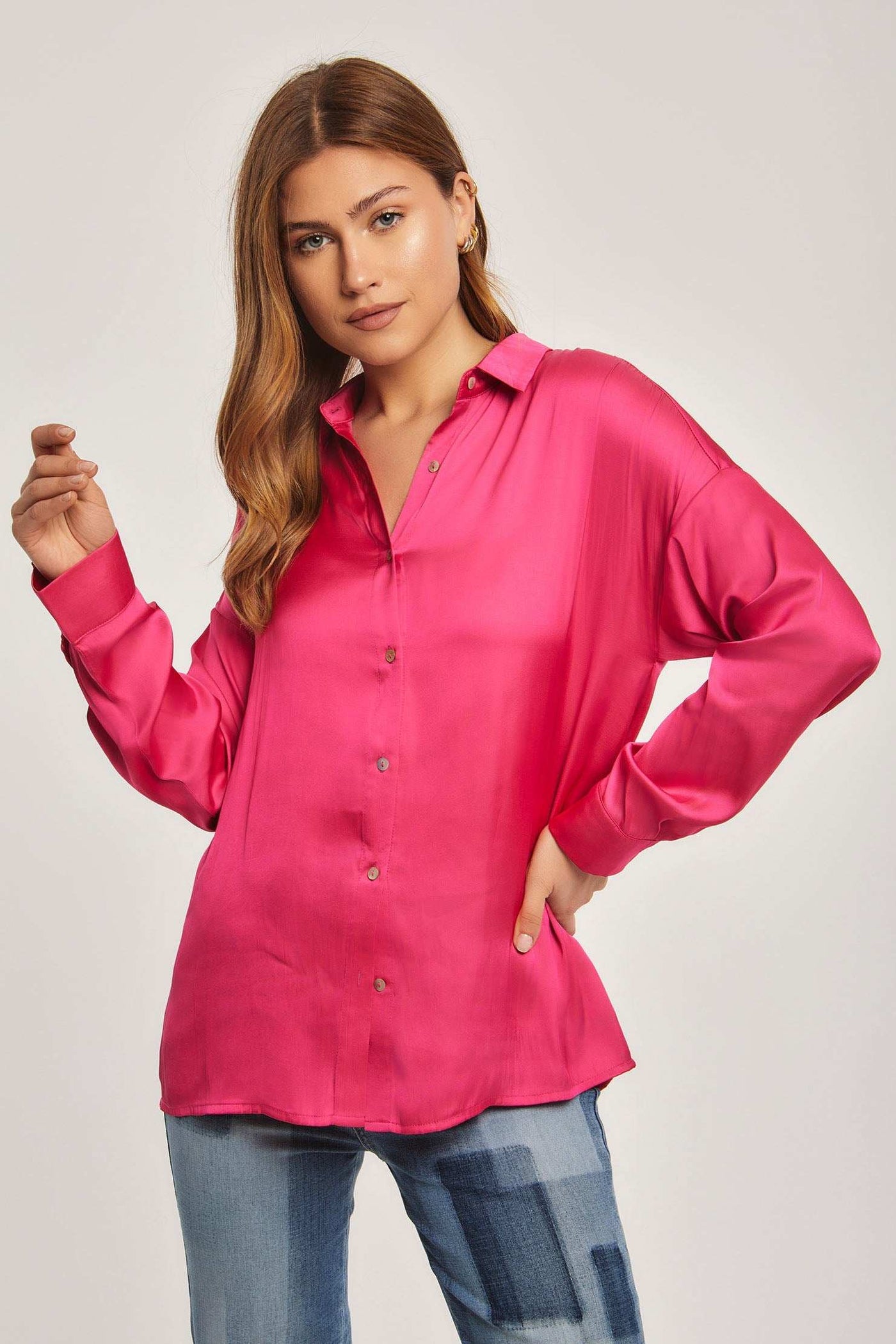 Women Regular Fit Blouse - Pink