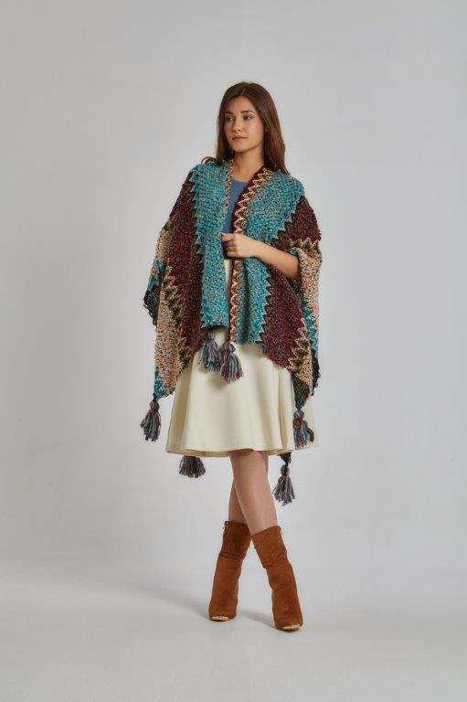 Women Regular Fit Poncho - Multicolorcolor