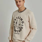Men Regular Fit Sweat Shirt - Off White