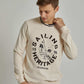 Men Regular Fit Sweat Shirt - Off White