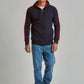 Men Regular Fit Sweat Jacket - Navy