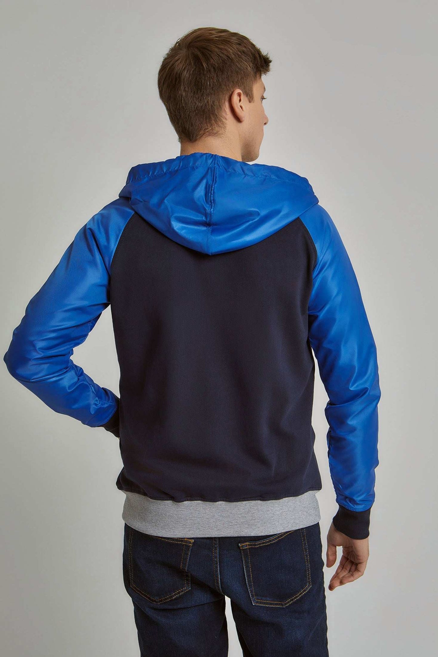 Men Regular Fit Sweat Jacket - Multicolorcolor