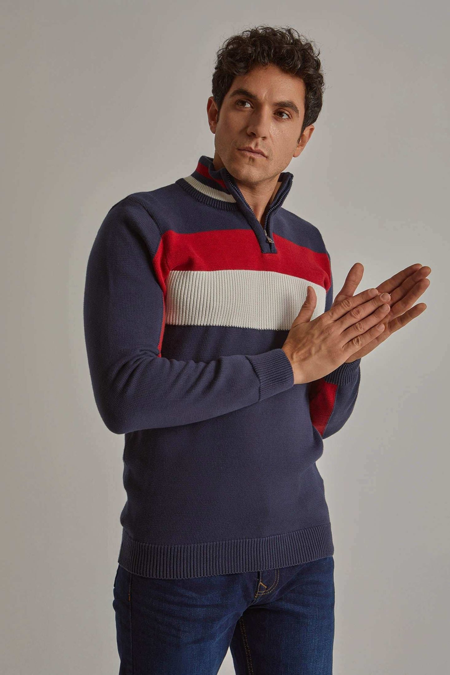 Men Regular Fit Pullover - Navy